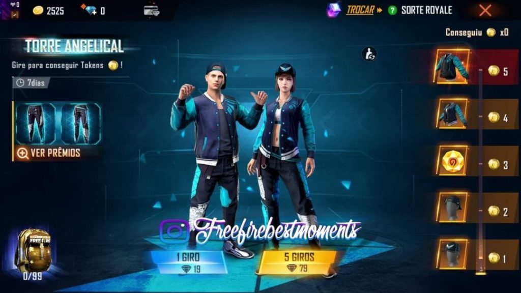 Calça Angelical azul volta ao free fire em dezembro